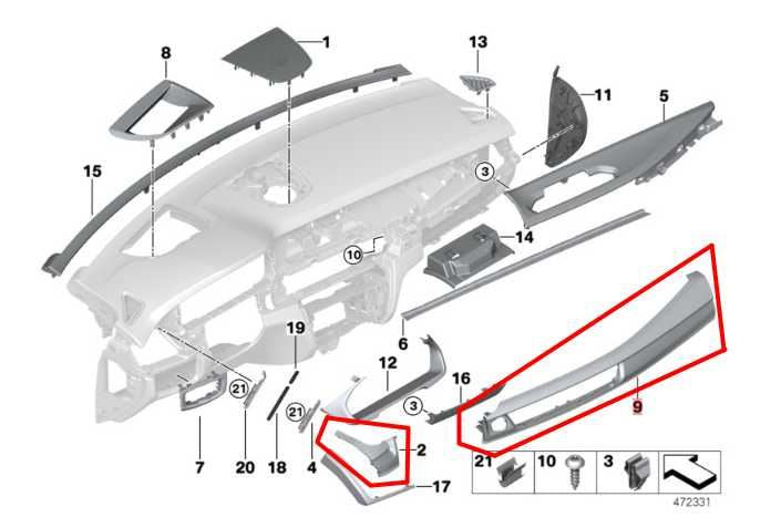 14-18 BMW X5 xDrive35i Front Dashboard RH and LH Side Wood Trim Panel Poplar Set - Alshned Auto Parts