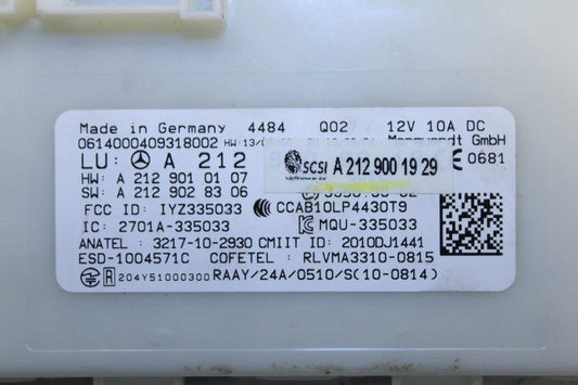 2014-2015 Mercedes-Benz ML350 Keyless Entry Anti Theft Module 212-900-97-29 OEM - Alshned Auto Parts