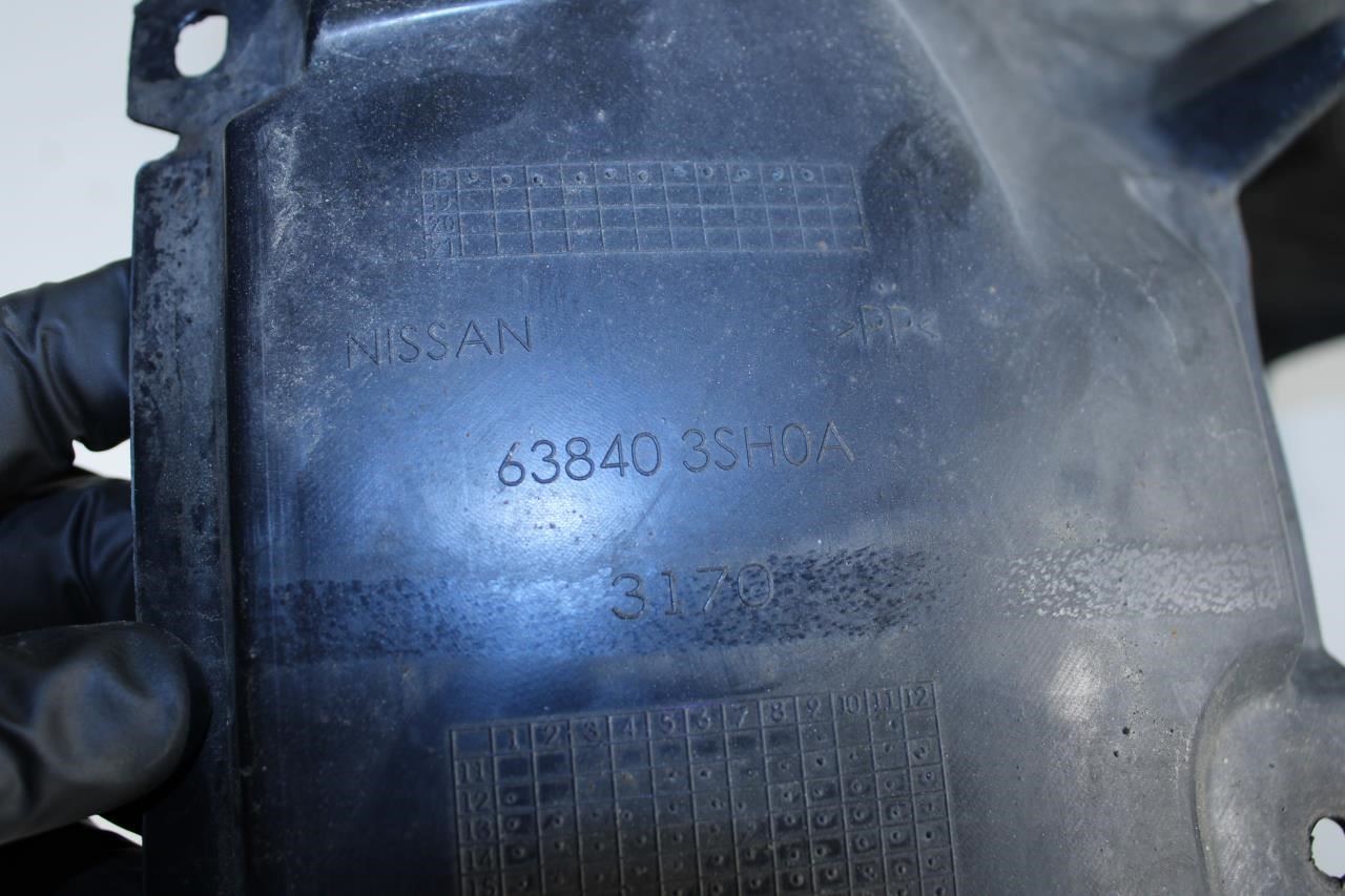 13-19 Nissan Sentra SV Front RH Fender Inner Liner Splash Shield 63840-3SH0A OEM - Alshned Auto Parts
