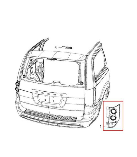 2011-2020 Dodge Grand Caravan GT Rear Right Side Tail Light Lamp 5182534AD OEM - Alshned Auto Parts