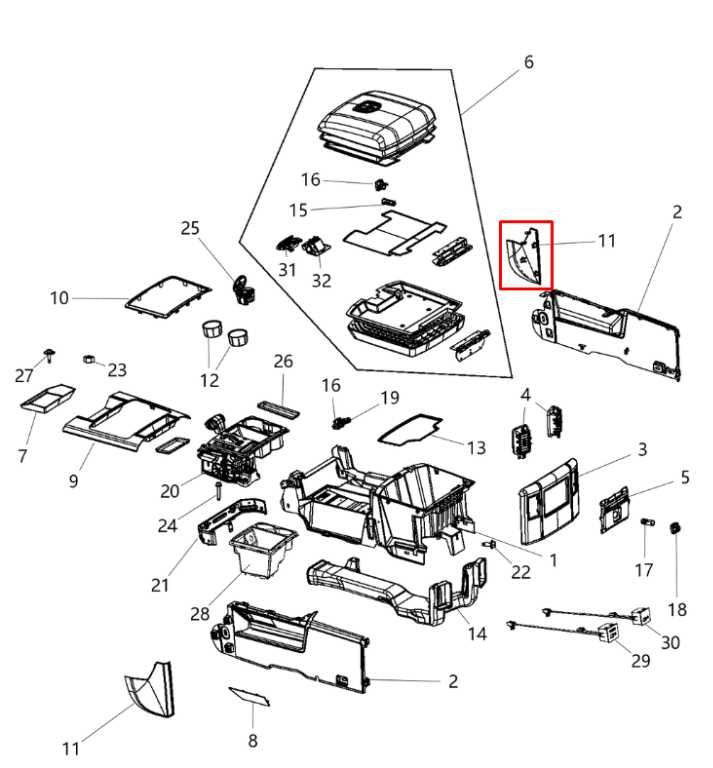 13-19 RAM 1500 Crew Cab Laramie Right Center Console Trim Cover Panel 1HR96DX9AC - Alshned Auto Parts