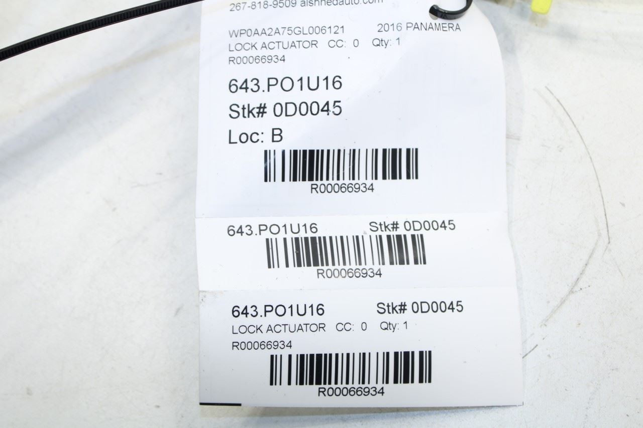 12-16 Porsche Panamera 4 Rear Right Side Door Lock Latch Actuator 9A7-839-116-07 - Alshned Auto Parts