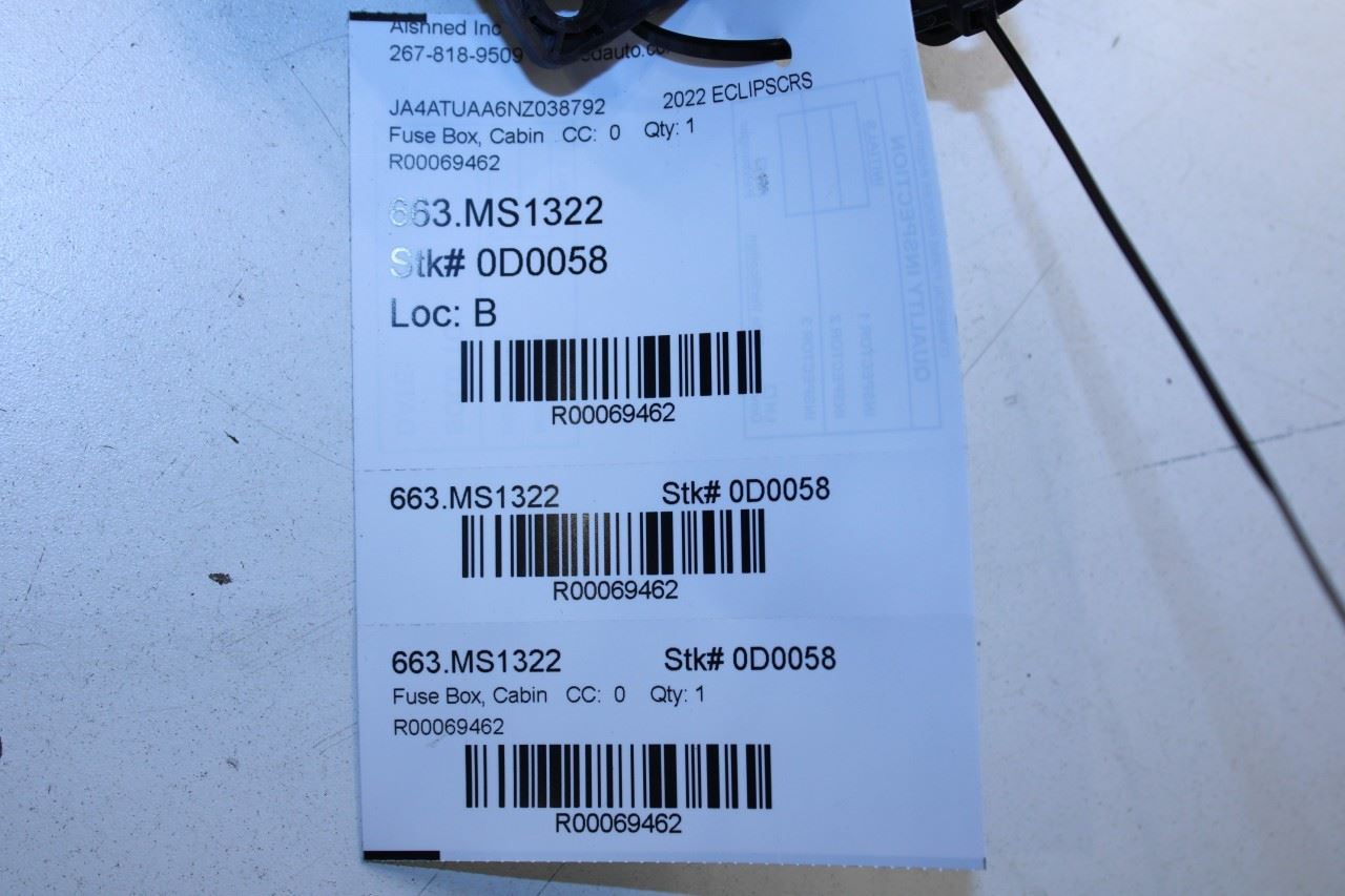 18-23 Mitsubishi Eclipse Cross Cabin Instrument Panel Fuse Relay Junction Block - Alshned Auto Parts