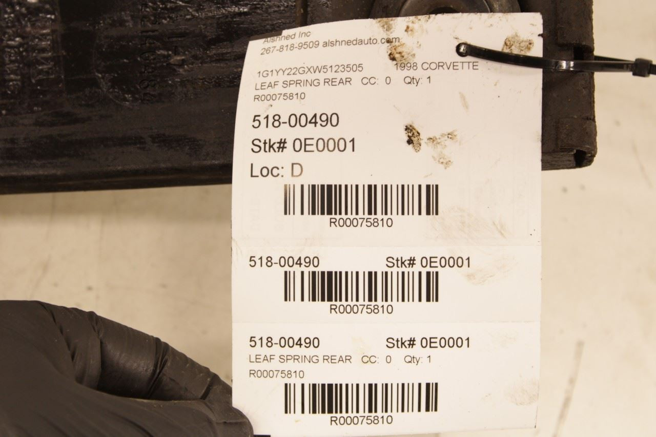 1997-04 Chevrolet Corvette RWD Rear Suspension Passenger Right Side Leaf Spring - Alshned Auto Parts