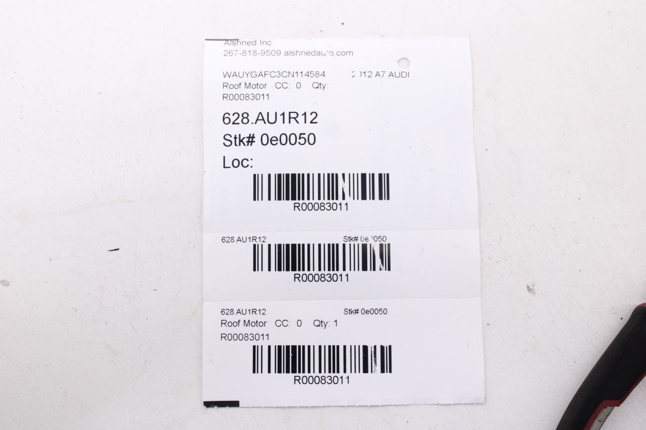 2012-2018 Audi A7 Premium Upper Roof Power Sliding Glass Sunroof Motor 4G895959114