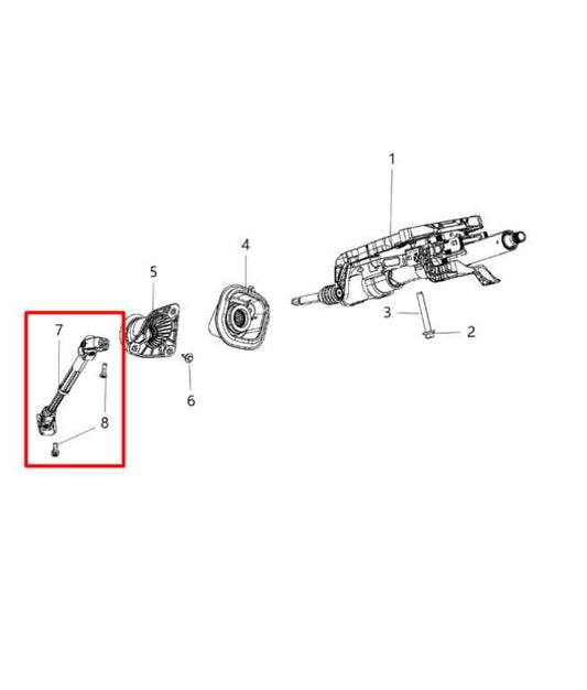 2016-22 Jeep Grand Cherokee Summit 5.7L Steering Column Intermediate Lower Shaft - Alshned Auto Parts