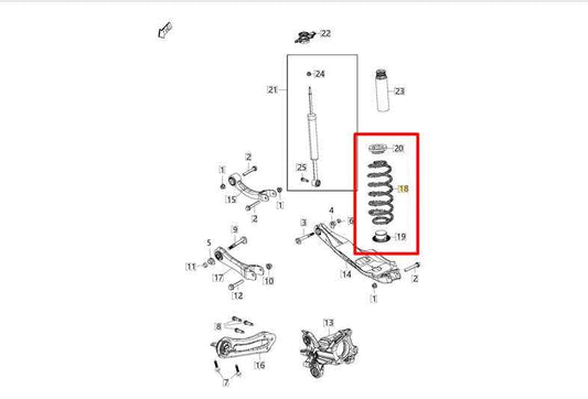 2019-22 Jeep Cherokee Rear RH and LH Suspension Coil Spring Pair 68372947AA OEM - Alshned Auto Parts