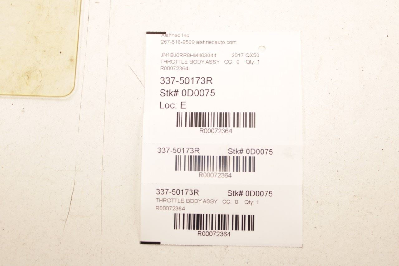 14-17 Infiniti QX50 3.7L Right and Left Fuel Injection Throttle Body 16119-JK20B - Alshned Auto Parts