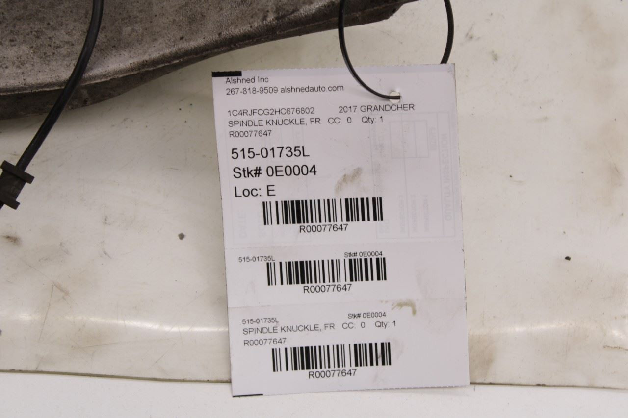 2016-21 Jeep Grand Cherokee Overland Front Left Driver Side Spindle Knuckle Hub - Alshned Auto Parts