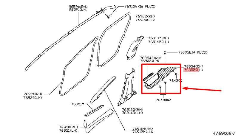 2019-20 Infiniti QX60 RR LH Side Door Sill Scuff Kick Plate Trim 769B7-3JA0A OEM - Alshned Auto Parts