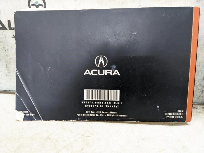 2011 Acura ZDX Owners Manual Set with Case R44343 OEM - Alshned Auto Parts