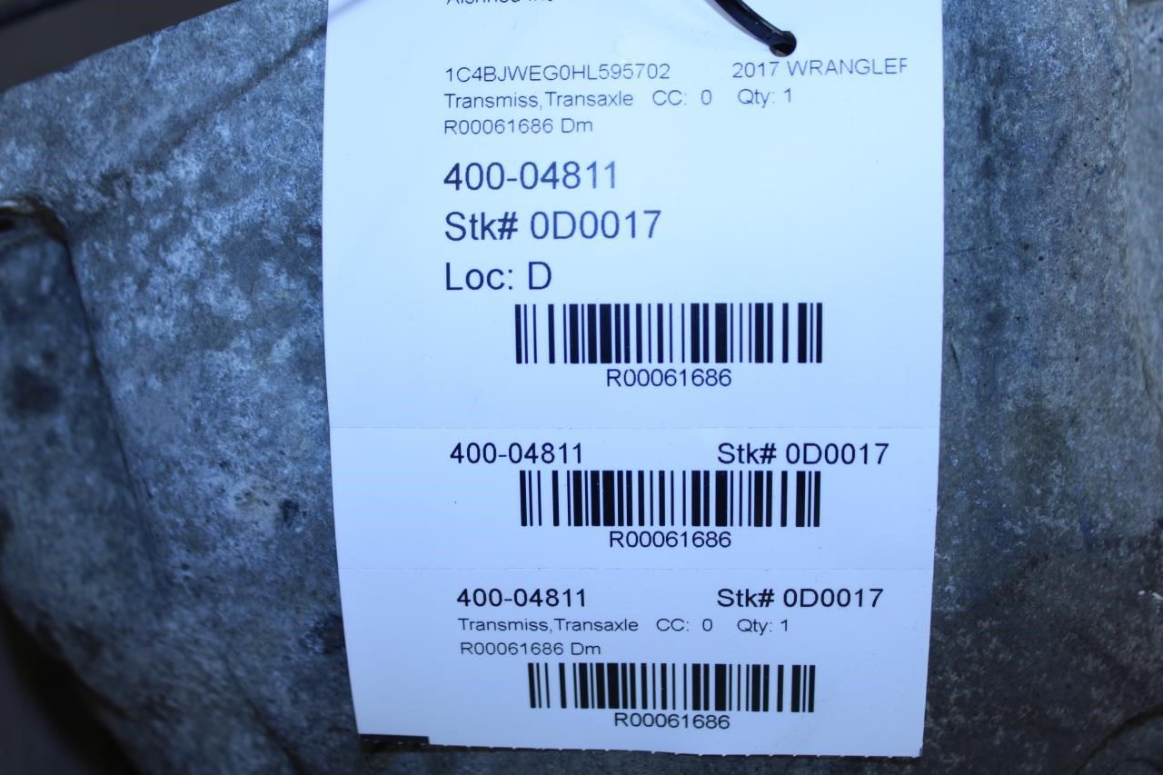 12-17 Jeep Wrangler Sahara 3.6L 4x4 5spd Auto Transmission 106K 52108711AE *ReaD - Alshned Auto Parts
