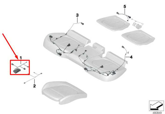 2013-2016 BMW 328i xDrive SULEV Front Left Power Seat Wire Harness 9339292 OEM - Alshned Auto Parts