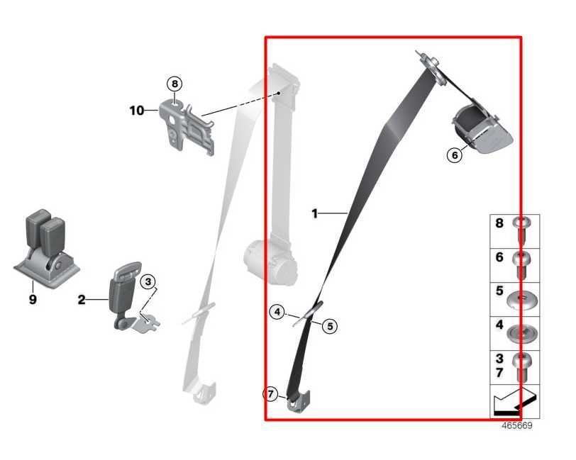 14-24 Mini Hardtop Cooper 1.5L Rear Driver Left Side 2nd Row Seat Belt Retractor - Alshned Auto Parts