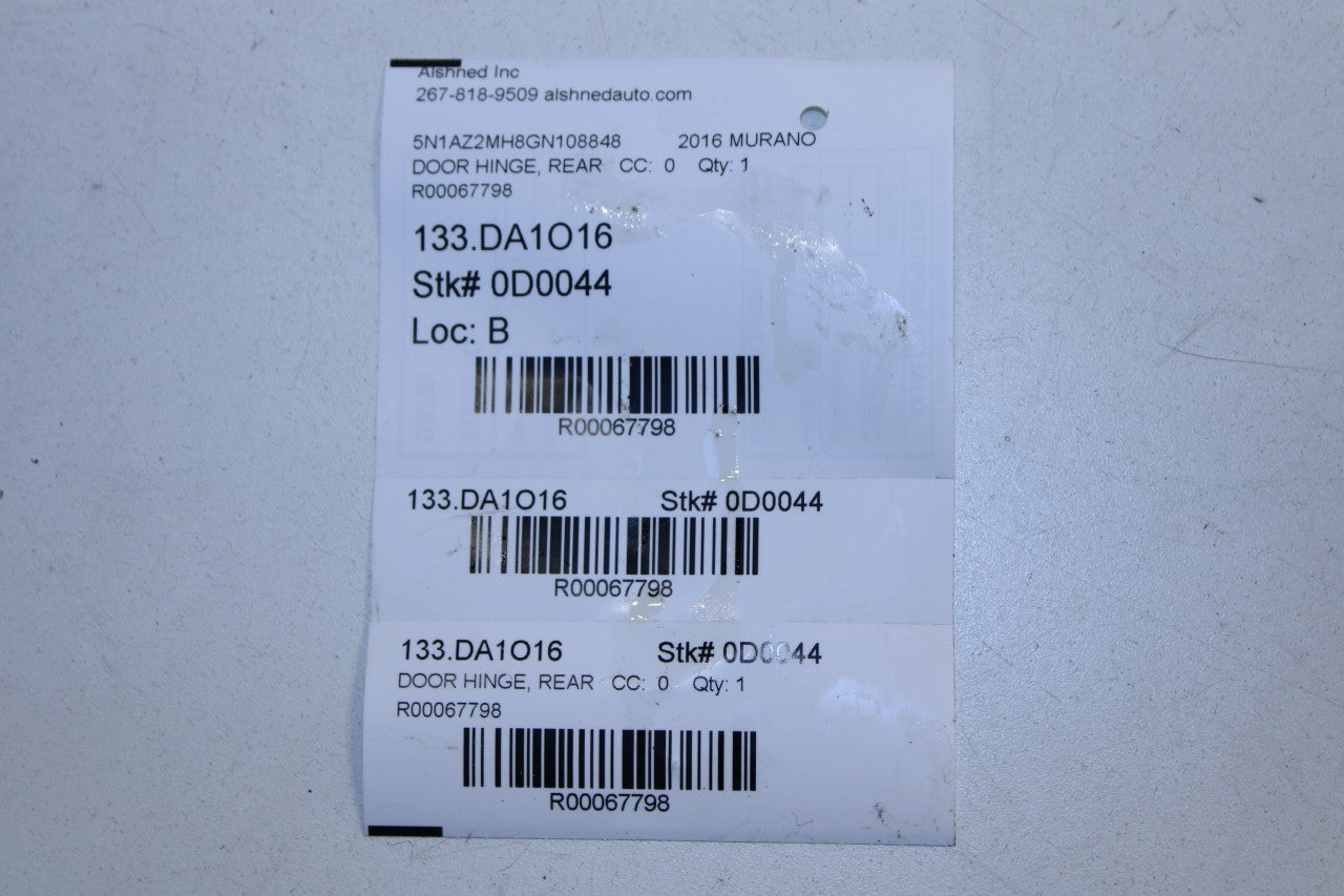 2015-2024 Nissan Murano Platinum Rear Left Side Door Hinge Upper and Lower Pair - Alshned Auto Parts