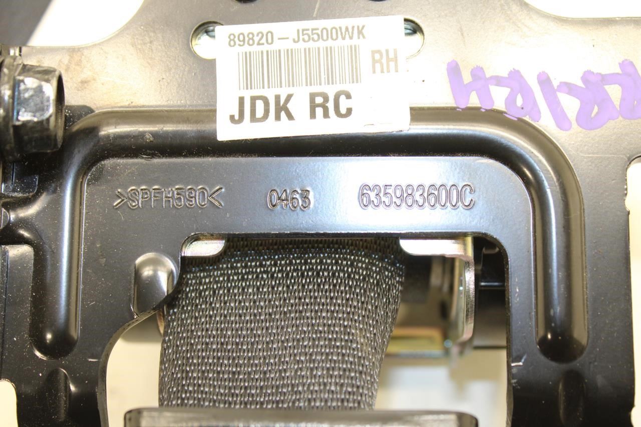 18-23 Kia Stinger GT1 Rear RH Side 2nd Row Seat Belt Retractor 89820-J5500WK OEM - Alshned Auto Parts
