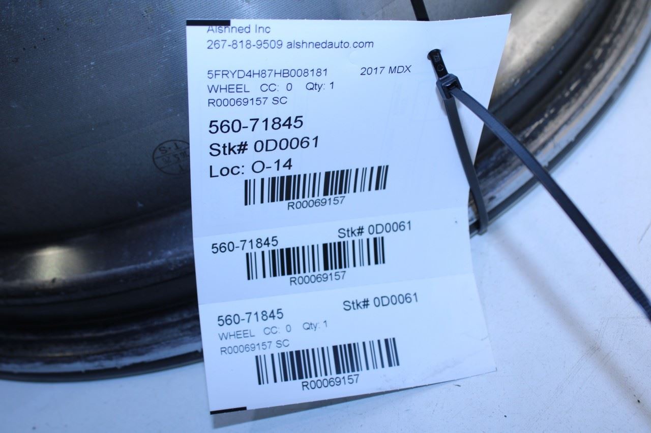 2017-2020 Acura MDX Advance Aluminum Wheel R20x8J TPMS 42700-TZ5-B11 OEM *ReaD* - Alshned Auto Parts