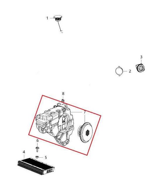 11-2022 Jeep Grand Cherokee Limited Rear Subwoofer Housing Box 5064610AC *ReaD* - Alshned Auto Parts