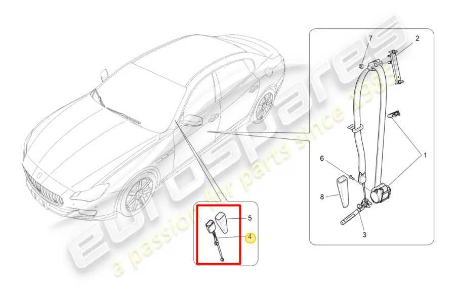 2017-2021 Maserati Ghibli 3.0L RWD Front Passenger Right Side Seat Belt Buckle - Alshned Auto Parts