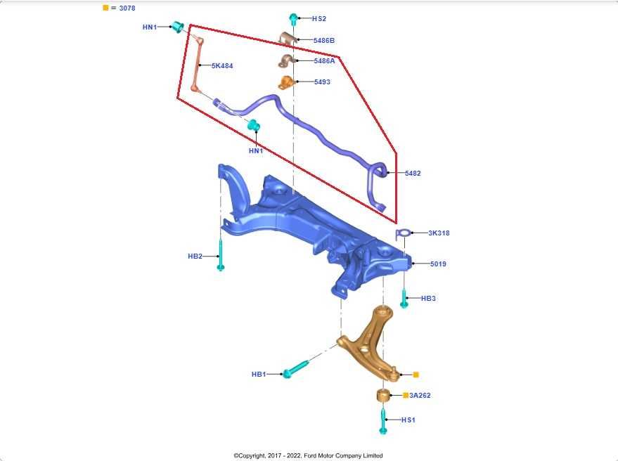 18-22 Ford EcoSport SE FWD Front Suspension Stabilizer Sway Bar CN1Z-5482-E OEM - Alshned Auto Parts