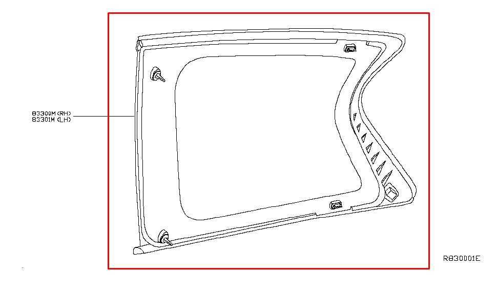 2014-20 Infiniti QX60 Rear Right Passenger Side Quarter Window Glass 83300-9NP0A1