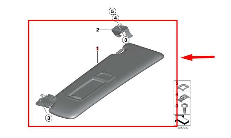 2015-16 BMW 435i Gran Coupe Front RH and LH Sun Visor Set w/ Mirror 51168061314 - Alshned Auto Parts