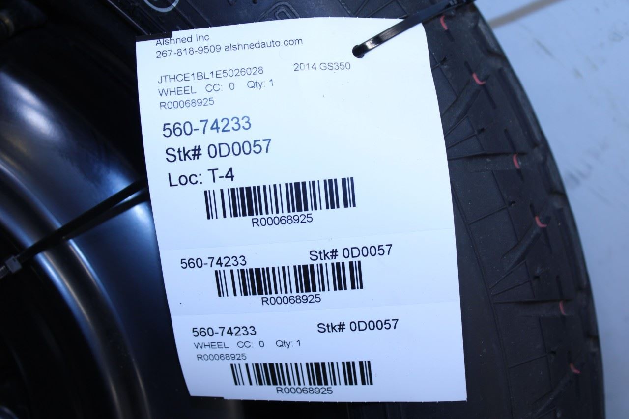 13-20 Lexus GS350 Spare Wheel Tire Dunlop Space Miser MK3 T155/70D17 42611-53321 - Alshned Auto Parts