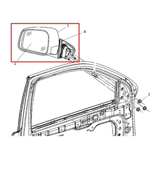 11-18 Jeep Grand Cherokee 3.6L Driver Left Side Rear View Mirror 1NT49WS2AH OEM - Alshned Auto Parts