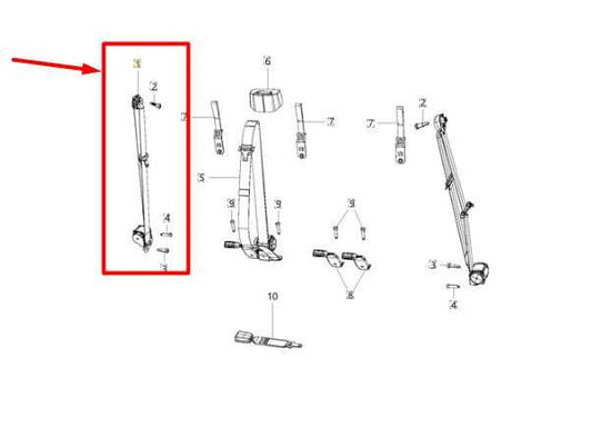 2013-2018 Ram 1500 Rear Left Driver Side Seat Belt Retractor 5KP981X9AC OEM - Alshned Auto Parts