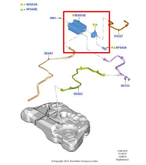 2013-16 Ford Fusion SE 1.5L Fuel Vapor Evaporator Emission Canister DG93-9E857-B - Alshned Auto Parts