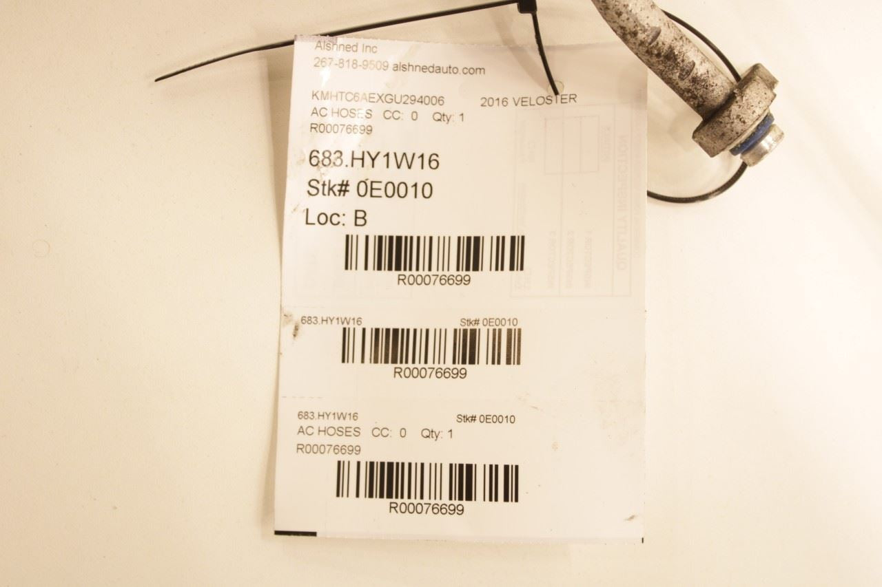 2011-17 Hyundai Veloster Turbo 1.6L FWD AC Conditioning Discharge Hose Tube Pipe - Alshned Auto Parts