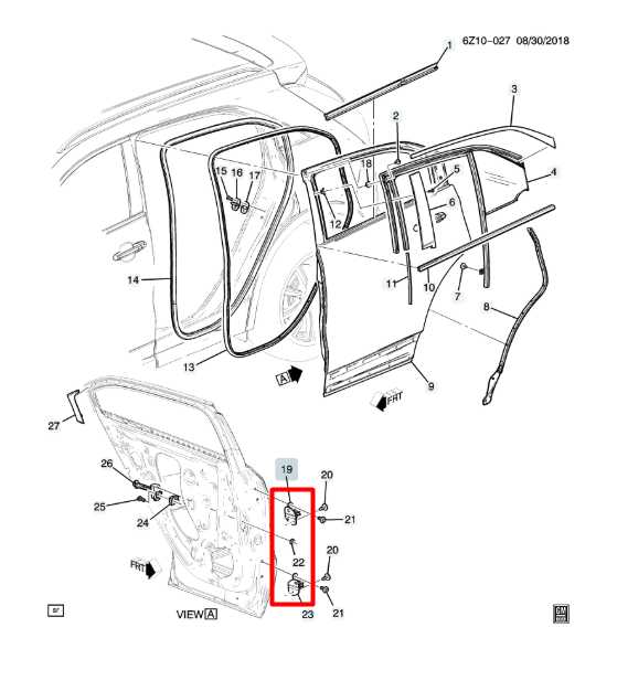 2019-2024 Cadillac XT4 Premium Rear Left Door Hinge Upper and Lower 13590931 OEM - Alshned Auto Parts