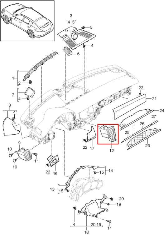 2011-2016 Porsche Panamera 4 Front Right Dash Air Vent Grille 970-552-142-03-DAP - Alshned Auto Parts