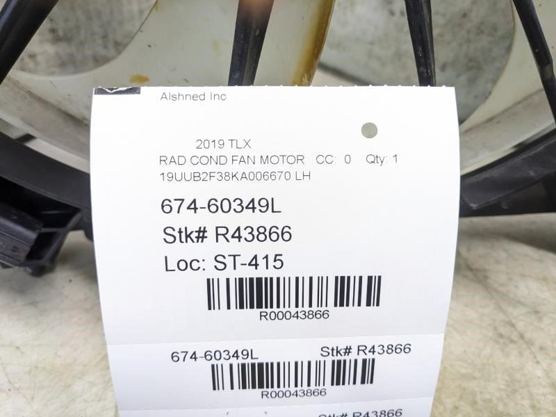 2015-2020 Acura TLX LH Radiator Cooling Fan Motor Assembly 19020-5J2-A01 OEM - Alshned Auto Parts