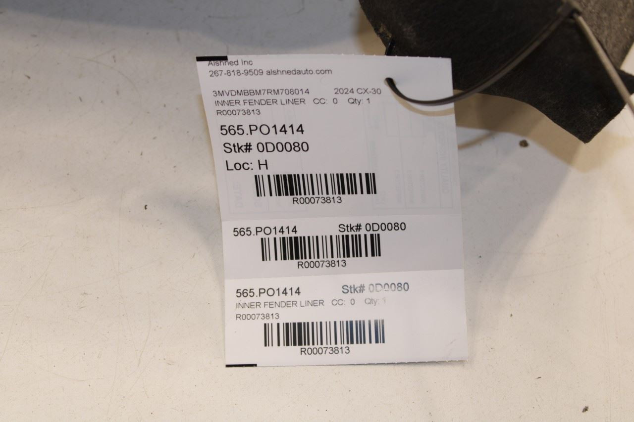 20-25 Mazda CX-30 2.5 S Rear Right Side Wheelhouse Liner Splash Shield DHSW561H1 - Alshned Auto Parts