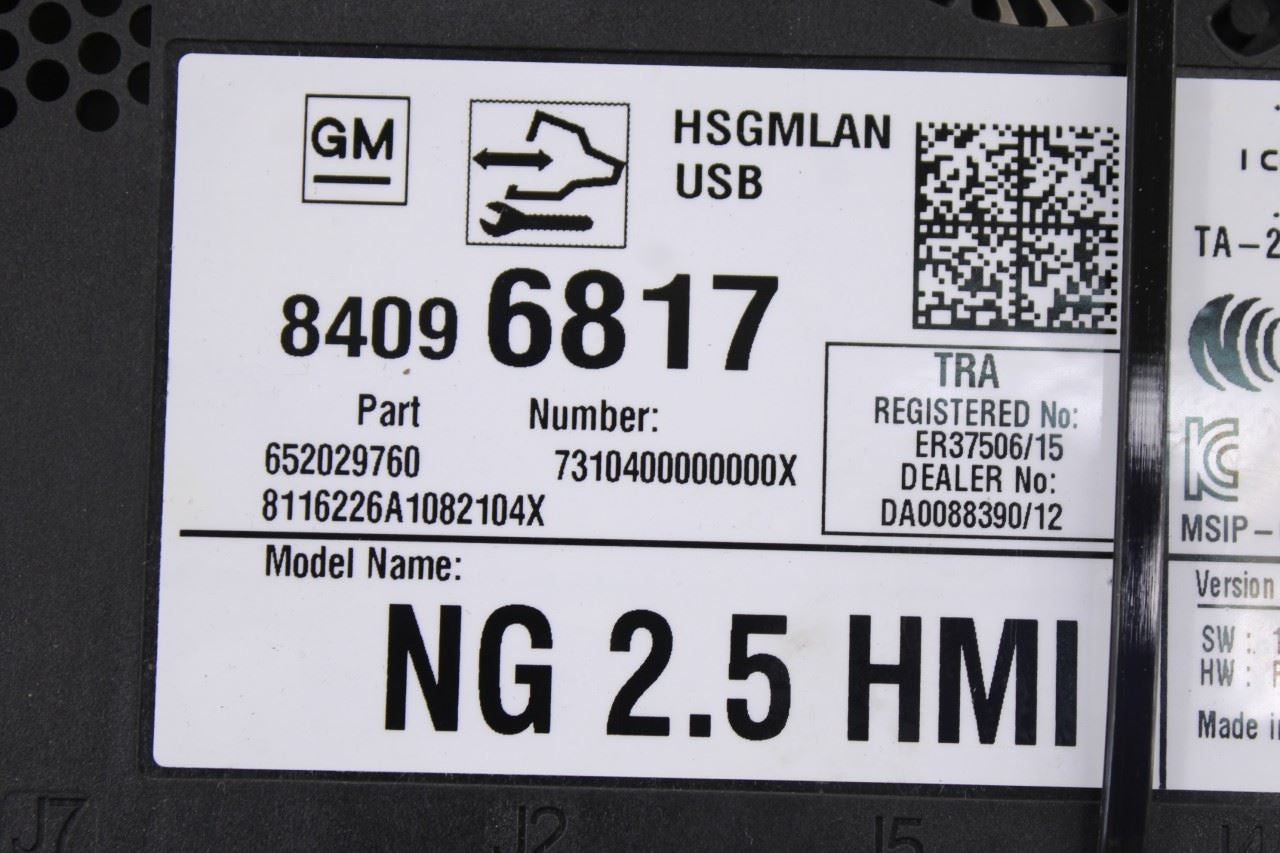 16-2017 Buick Lacrosse Premium Infotainment Display HMI Control Module 840968173