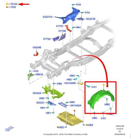 15-20 Ford F150 XL 4WD Front Left Fender Inner Liner Splash Shield FL3Z-16103-F - Alshned Auto Parts