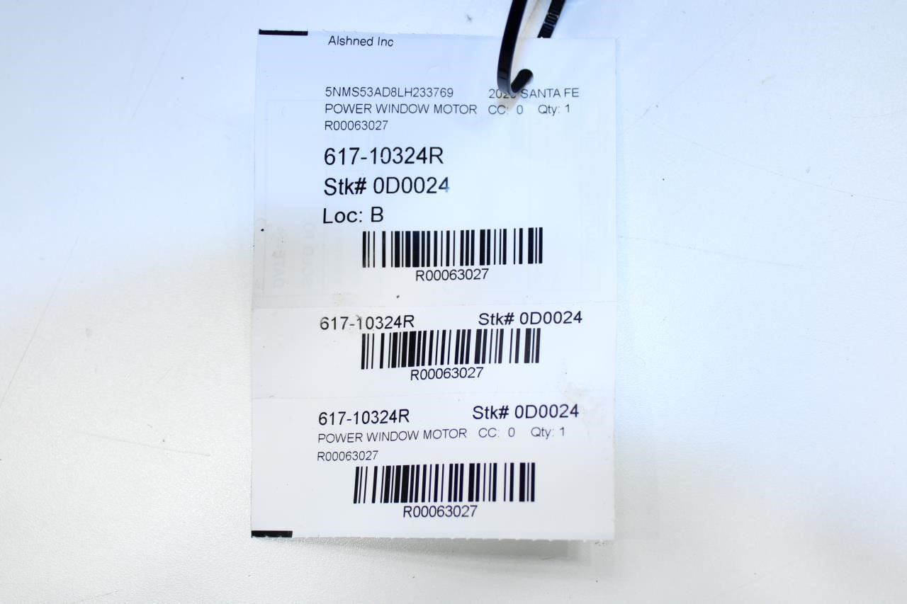 19-2020 Hyundai Santa Fe Limited Front Right Door Power Window Motor 82460-S1010 - Alshned Auto Parts