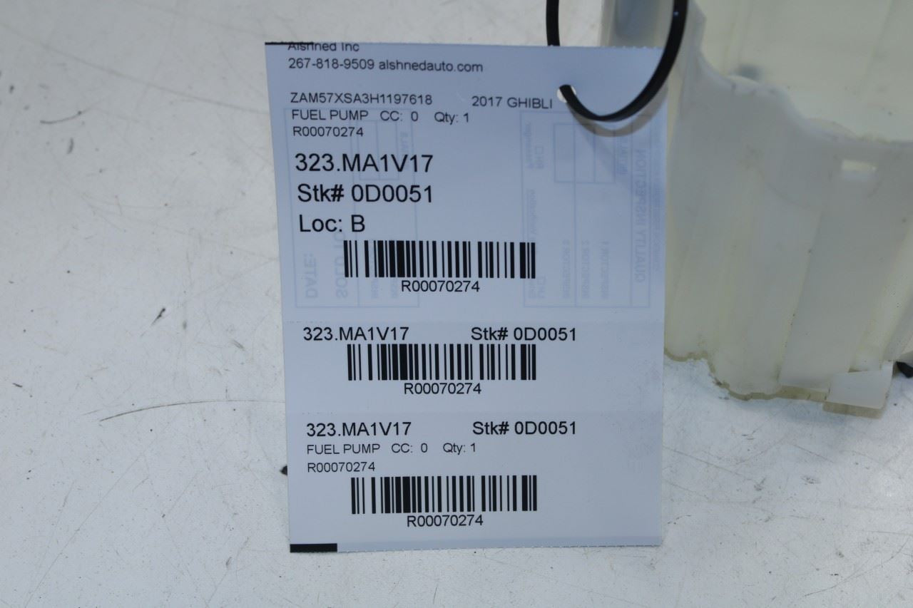 2017-21 Maserati Ghibli 3.0L RWD Driver Left Side Fuel Gas Tank Level Gauge Pump - Alshned Auto Parts