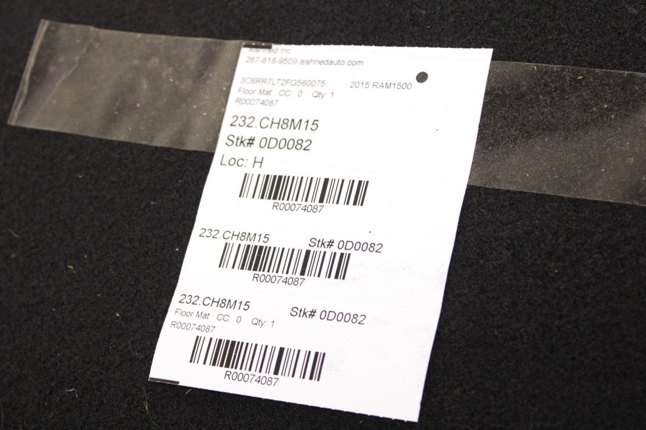 13-17 Ram 1500 Big Horn Crew Cab 5.7L 4WD Rear 2nd Row Interior Floor Carpet Mat - Alshned Auto Parts