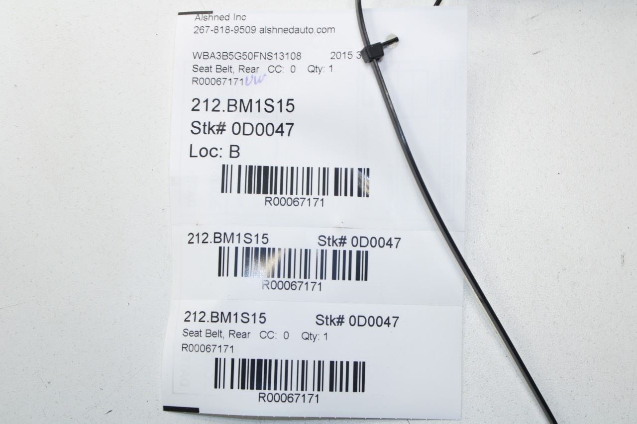 2013-2016 BMW 328i xDrive SULEV 2.0L AWD Rear Center 2nd Row Seat Belt Retractor - Alshned Auto Parts