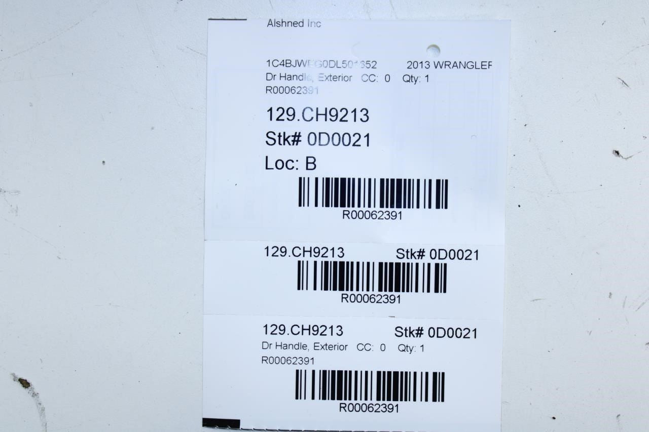 07-18 Jeep Wrangler Front and Rear RH and LH Door Exterior Handle Set 4589164AH - Alshned Auto Parts