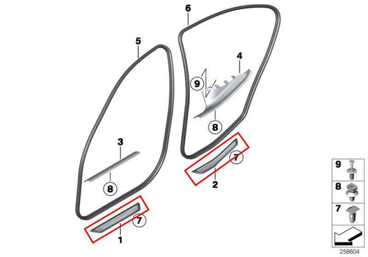13-15 BMW 328I xDrive SULEV FR and RR RH and LH Door Sill Scuff Plate Set of 4 - Alshned Auto Parts