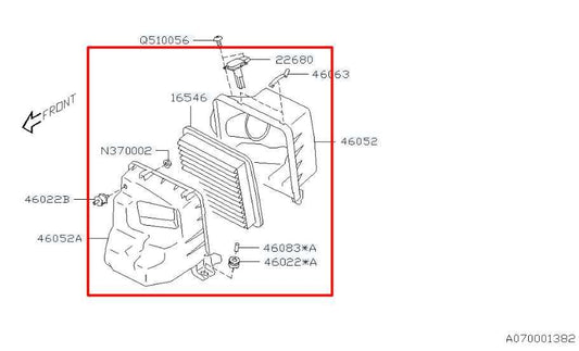 2015-21 Subaru WRX Premium Air Intake Cleaner Filter Housing w/ Mass Air Sensor - Alshned Auto Parts