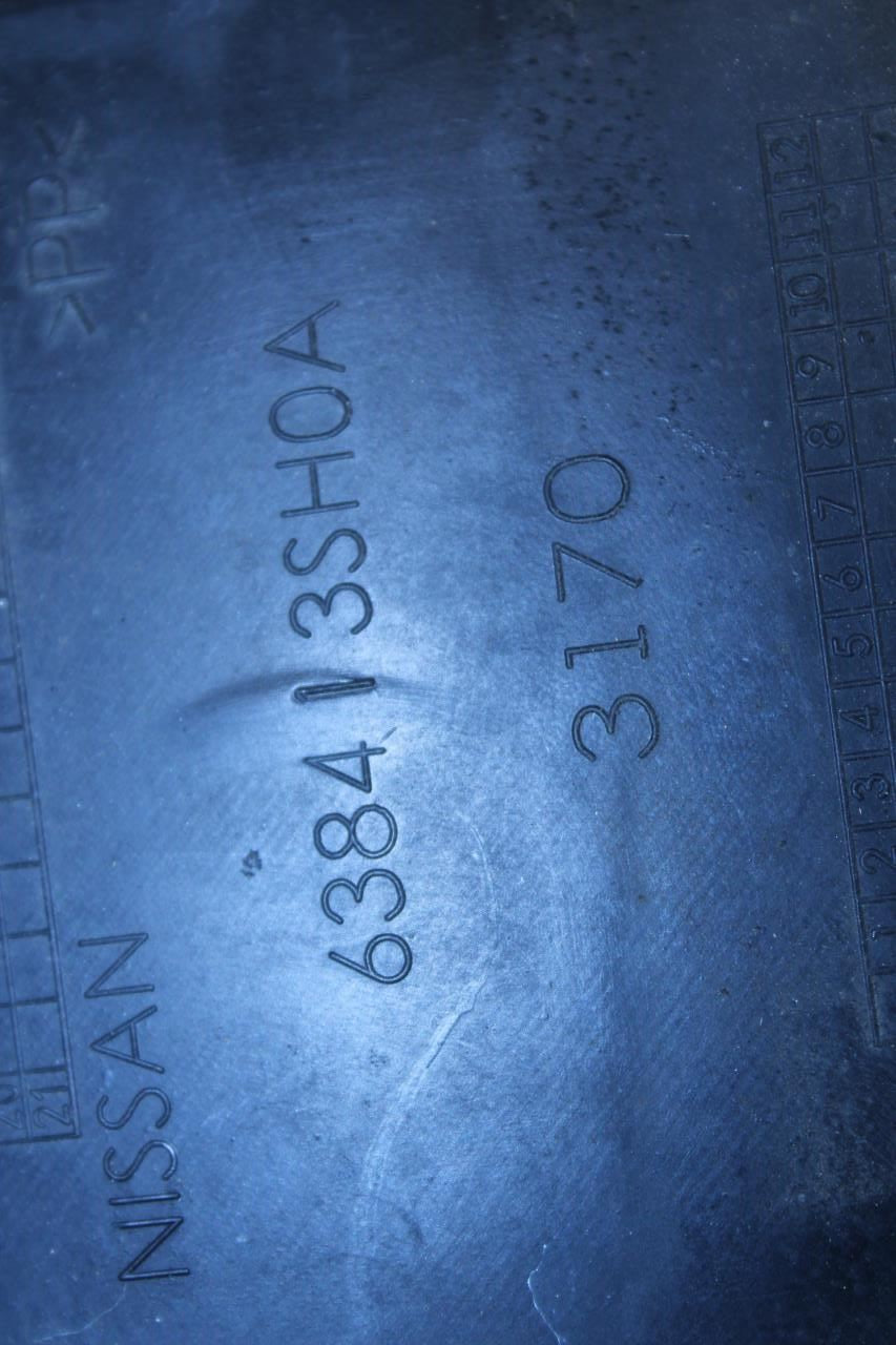 13-19 Nissan Sentra SV Front LH Fender Inner Liner Splash Shield 63841-3SH0A OEM - Alshned Auto Parts