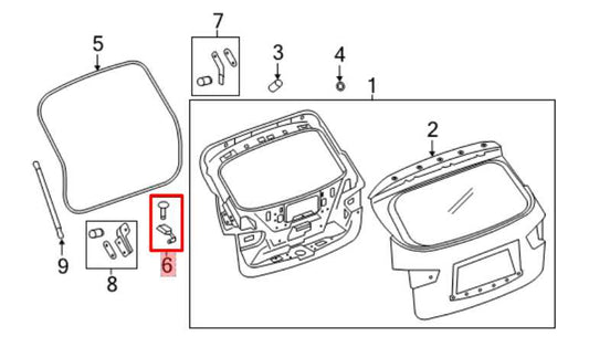 2013-20 Nissan Pathfinder SV Rear Trunk Lid Right and Left Hinge Set 90400-3KA0A - Alshned Auto Parts