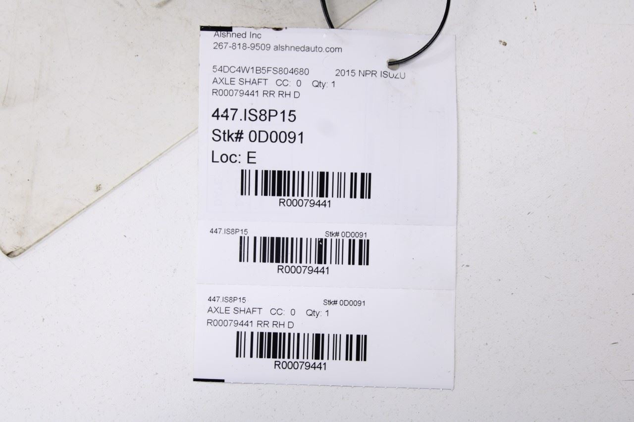 11-15 Isuzu NPR HD RWD Rear Passenger Right Side Axle Shaft 8-97073-871-1 *ReaD* - Alshned Auto Parts
