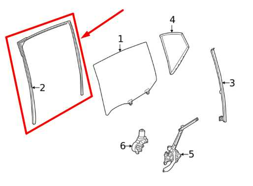 2020-2024 Nissan Sentra Rear Left Driver Door Run Channel 82331-6LE0A OEM - Alshned Auto Parts