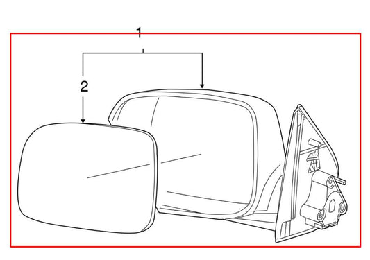 2004-2012 Chevrolet Colorado Passenger Right Side Rear View Mirror 15246905 OEM - Alshned Auto Parts