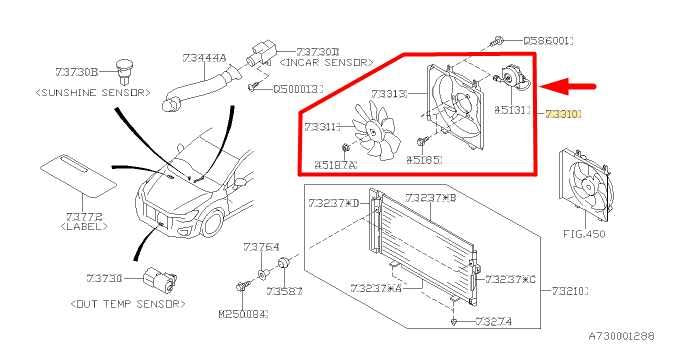 2012-2013 Subaru Impreza 2.0L RH Condenser Cooling Fan Motor Assy 73310FJ002 OEM - Alshned Auto Parts
